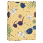 Seamless Pattern Of Sunglasses Tropical Leaves And Flowers Playing Cards Single Design (Rectangle) with Custom Box