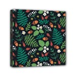 Pattern Forest Leaf Flower Motif Mini Canvas 6  x 6  (Stretched)