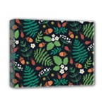 Pattern Forest Leaf Flower Motif Deluxe Canvas 14  x 11  (Stretched)