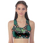 Pattern Forest Leaf Flower Motif Fitness Sports Bra