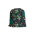 Pattern Forest Leaf Flower Motif Drawstring Pouch (Medium)
