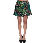 Pattern Forest Leaf Flower Motif Skater Skirt