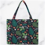 Pattern Forest Leaf Flower Motif Mini Tote Bag