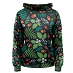 Pattern Forest Leaf Flower Motif Women s Pullover Hoodie