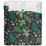 Pattern Forest Leaf Flower Motif Duvet Cover Double Side (California King Size)
