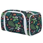 Pattern Forest Leaf Flower Motif Toiletries Pouch