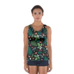 Pattern Forest Leaf Flower Motif Sport Tank Top 