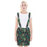 Pattern Forest Leaf Flower Motif Braces Suspender Skirt