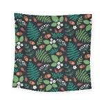 Pattern Forest Leaf Flower Motif Square Tapestry (Small)