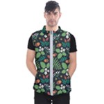 Pattern Forest Leaf Flower Motif Men s Puffer Vest