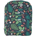 Pattern Forest Leaf Flower Motif Full Print Backpack