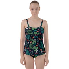 Twist Front Tankini Set 