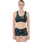 Pattern Forest Leaf Flower Motif Work It Out Gym Set