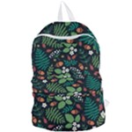 Pattern Forest Leaf Flower Motif Foldable Lightweight Backpack