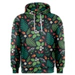 Pattern Forest Leaf Flower Motif Men s Overhead Hoodie