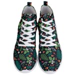 Pattern Forest Leaf Flower Motif Men s Lightweight High Top Sneakers