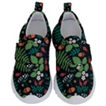 Pattern Forest Leaf Flower Motif Kids  Velcro No Lace Shoes