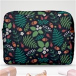 Pattern Forest Leaf Flower Motif Make Up Pouch (Large)