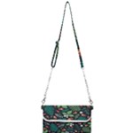 Pattern Forest Leaf Flower Motif Mini Crossbody Handbag