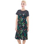 Pattern Forest Leaf Flower Motif Camis Fishtail Dress