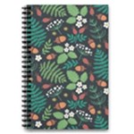 Pattern Forest Leaf Flower Motif 5.5  x 8.5  Notebook