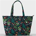 Pattern Forest Leaf Flower Motif Back Pocket Shoulder Bag 
