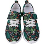 Pattern Forest Leaf Flower Motif Women s Velcro Strap Shoes