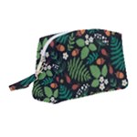 Pattern Forest Leaf Flower Motif Wristlet Pouch Bag (Medium)