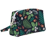 Pattern Forest Leaf Flower Motif Wristlet Pouch Bag (Large)