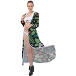 Pattern Forest Leaf Flower Motif Maxi Chiffon Beach Wrap