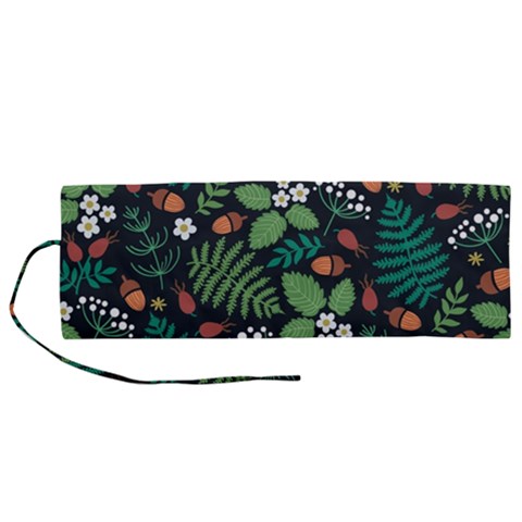 Pattern Forest Leaf Flower Motif Roll Up Canvas Pencil Holder (M) from ArtsNow.com