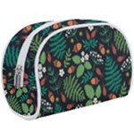 Pattern Forest Leaf Flower Motif Make Up Case (Large)