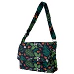 Pattern Forest Leaf Flower Motif Full Print Messenger Bag (M)