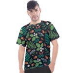 Pattern Forest Leaf Flower Motif Men s Sport Top