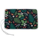 Pattern Forest Leaf Flower Motif Pen Storage Case (L)