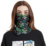 Pattern Forest Leaf Flower Motif Face Covering Bandana (Two Sides)