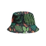 Pattern Forest Leaf Flower Motif Bucket Hat (Kids)
