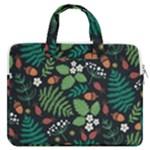 Pattern Forest Leaf Flower Motif MacBook Pro 13  Double Pocket Laptop Bag