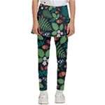 Pattern Forest Leaf Flower Motif Kids  Skirted Pants