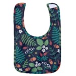 Pattern Forest Leaf Flower Motif Baby Bib