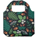 Pattern Forest Leaf Flower Motif Foldable Grocery Recycle Bag