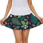 Pattern Forest Leaf Flower Motif Women s Skort