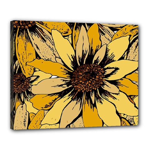 Colorful Seamless Floral Pattern Canvas 20  x 16  (Stretched) from ArtsNow.com