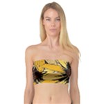 Colorful Seamless Floral Pattern Bandeau Top