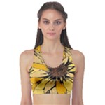 Colorful Seamless Floral Pattern Fitness Sports Bra