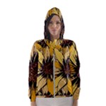 Colorful Seamless Floral Pattern Women s Hooded Windbreaker