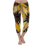 Colorful Seamless Floral Pattern Capri Winter Leggings 