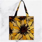 Colorful Seamless Floral Pattern Zipper Grocery Tote Bag