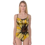 Colorful Seamless Floral Pattern Camisole Leotard 