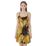 Colorful Seamless Floral Pattern Satin Night Slip